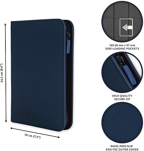 Miniatura 2 de Vault X Premium eXo-Tec - Carpeta con cremallera para archivar y organizar hasta 160 tarjetas de presentación o coleccionables - 20 páginas con 4
