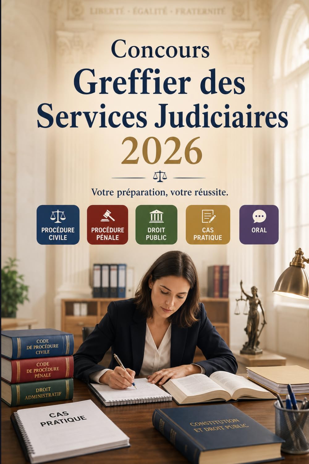 Concours Greffier des Services Judiciaires 2026: Ministère de la Justice : préparation au concours, procédure civile, procédure pénale, droit public, cas pratique, note administrative et oral