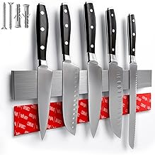 Loco Bird Magnetic Strip Knife 40 cm - Knife Holder Magnetic Self-Adhesive with 3M VHB - Extra Strong Magnetic Knife Holder - Stainless Steel Magnetic Knife Holder - Knife Magnet - Magnetic Knife Rail
