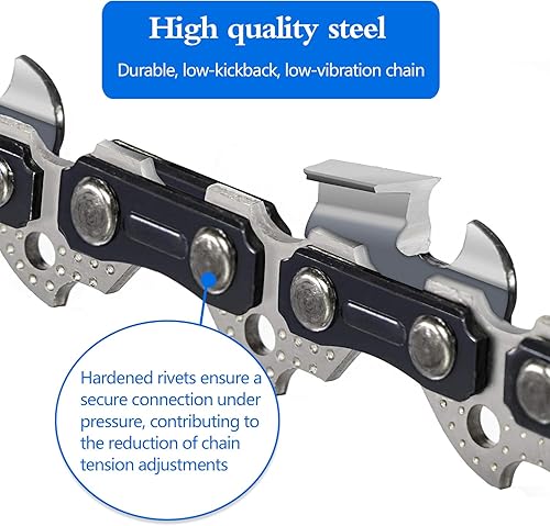 Miniatura 4 de Paquete de 3 cadenas de motosierra de 18 pulgadas, paso LP de 3/8 pulgadas, calibre de 050 pulgadas, 62 eslabones de transmisión, se adapta a