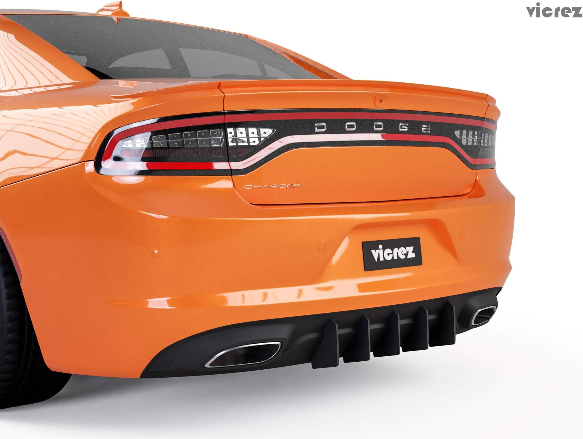 VicrezGenali Rear Diffuser Add-on vz101402 for Dodge Charger 2015-2018