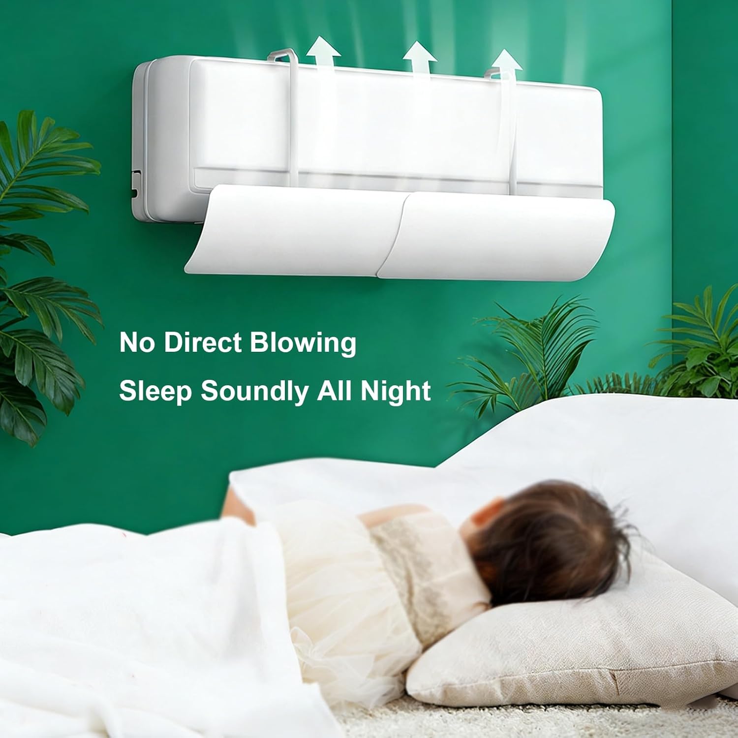 180° Adjustable Air Conditioner Deflector, Retractable Ac Vent Deflector - Easy Adjust Between 22"-35", Anti Direct Blowing, All-Season Use