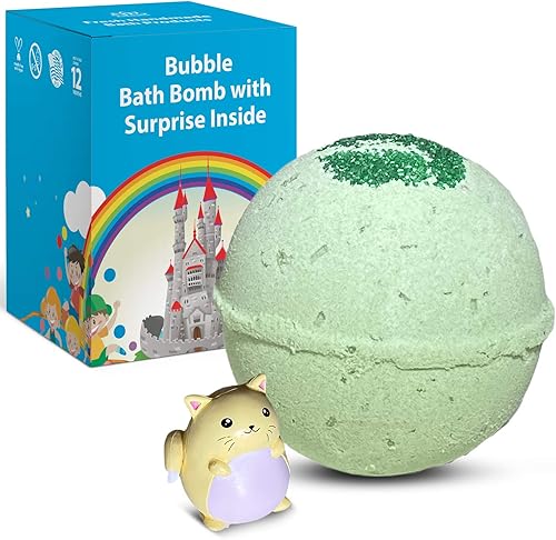 Miniatura 9 de 1 bomba de baño para niños con juguete sorpresa dentro de "Big Cat"  Natural y segura para ingredientes de piel sensible con aceites de oliva y coco