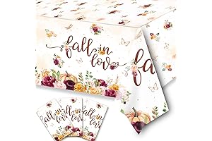 HAKOTI Fall in Love Bridal Shower Tablecloths