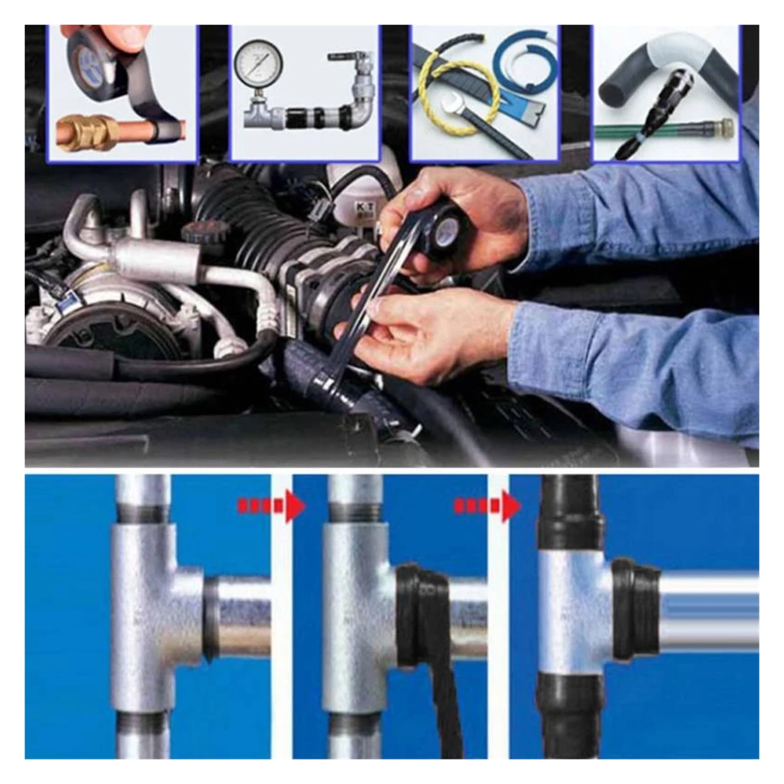 rellenar la cinta de sellado, Adhesivo de silicona for baño, tira selladora, cinta selladora, negra, 1,5 m, 25 mm, 0,5 mm, 1-5 unidades(4pcs)
