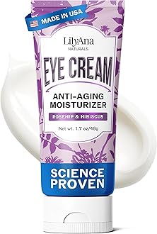 Eye Cream for Dark Circles and Puffiness, Under Eye Cream for Wrinkles and Bags, Anti Aging - helps Improve Dryness; for Sensitive Skin - 1.7 oz - Made in USA
