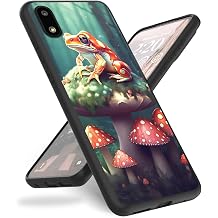 for Reliance Jio Orbic/Maui RC545L/Maui 4G LTE/Maui Prepaid Case,Slim Anti-Scratch Shockproof Durable Black Silicone Protective Cover Case for Orbic Maui RC545L,Mushroom and Frog Forest