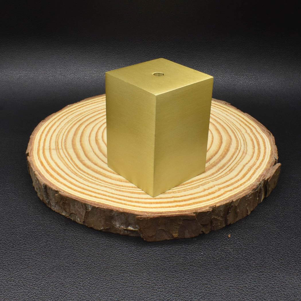 den - Elevadores de patas de piel de aleación de aluminio para cama y sofá, soporte pesado para mesas, sofás y sillas, 4 piezas (5 x 5 x 5 cm), eleva tu espacio
