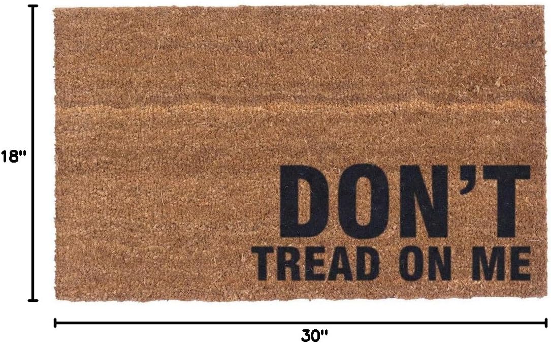 COCO MATS 'N MORE Don't Tread on Me Design Coco Doormats 18" x 30" x 5/8 Inch Thick