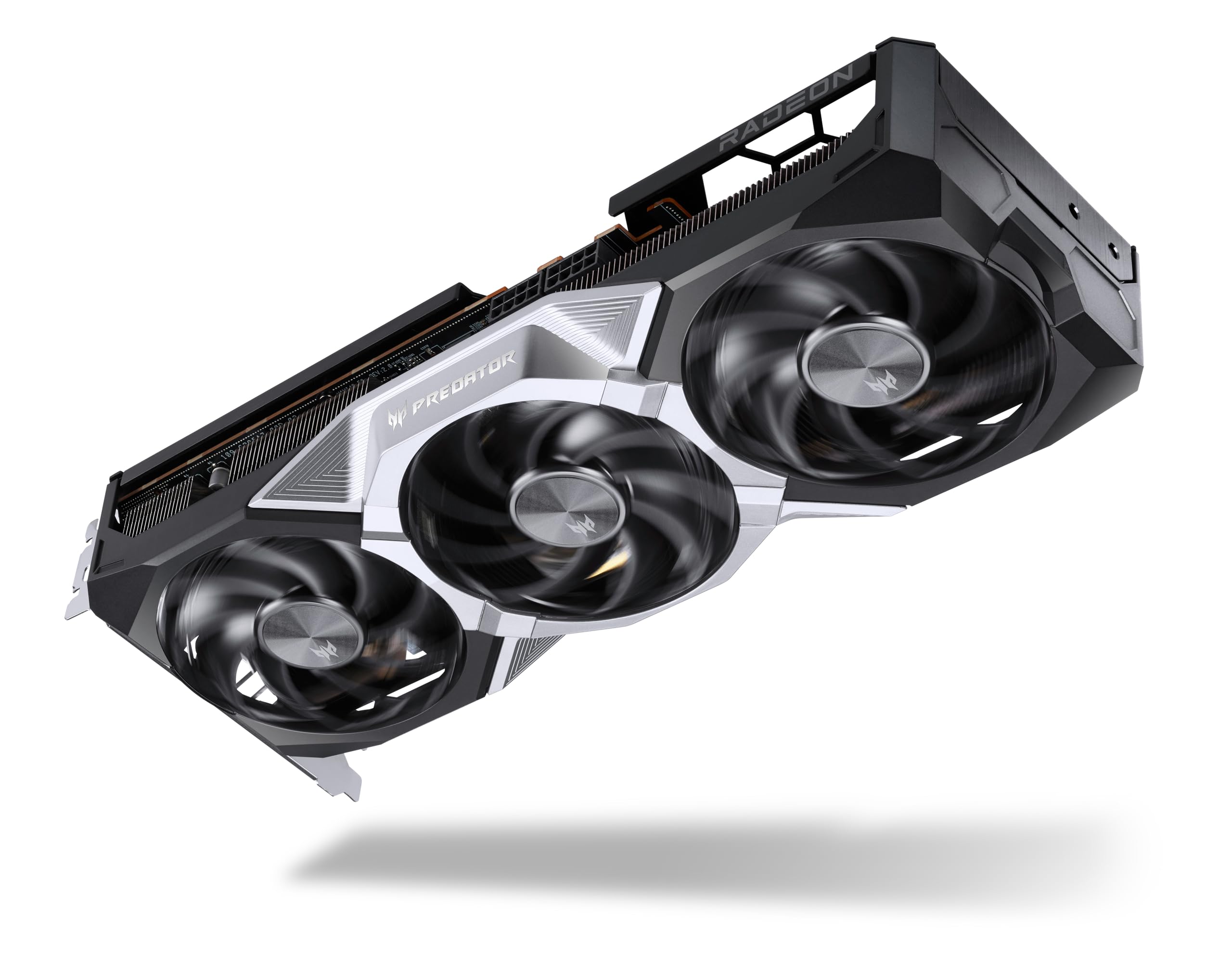 Acer Predator BiFrost Radeon RX 9070 OC - AMD Grafikkarte (16 GDDR6, 256 Bit, PCIe 5.0 x16, 1x HDMI 2.1a 3X DP 2.1) 3X FrostBlade 4.0, 2x8 pin, Slot Space: 2.6