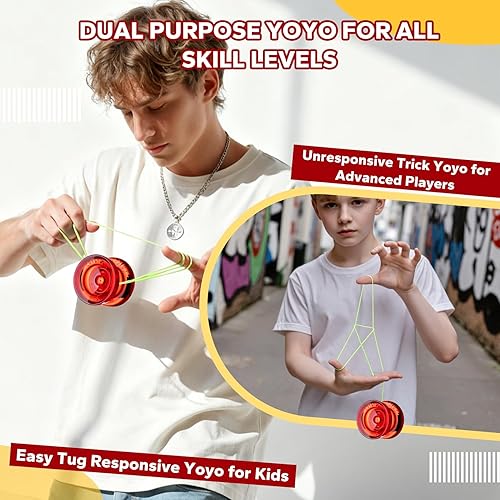 Miniatura 8 de MAGICYOYO K2 Responsive Yoyos para niños de 8 a 12 años, paquete de yoyo profesional de doble función con función de giro de dedo, yoyo profesional