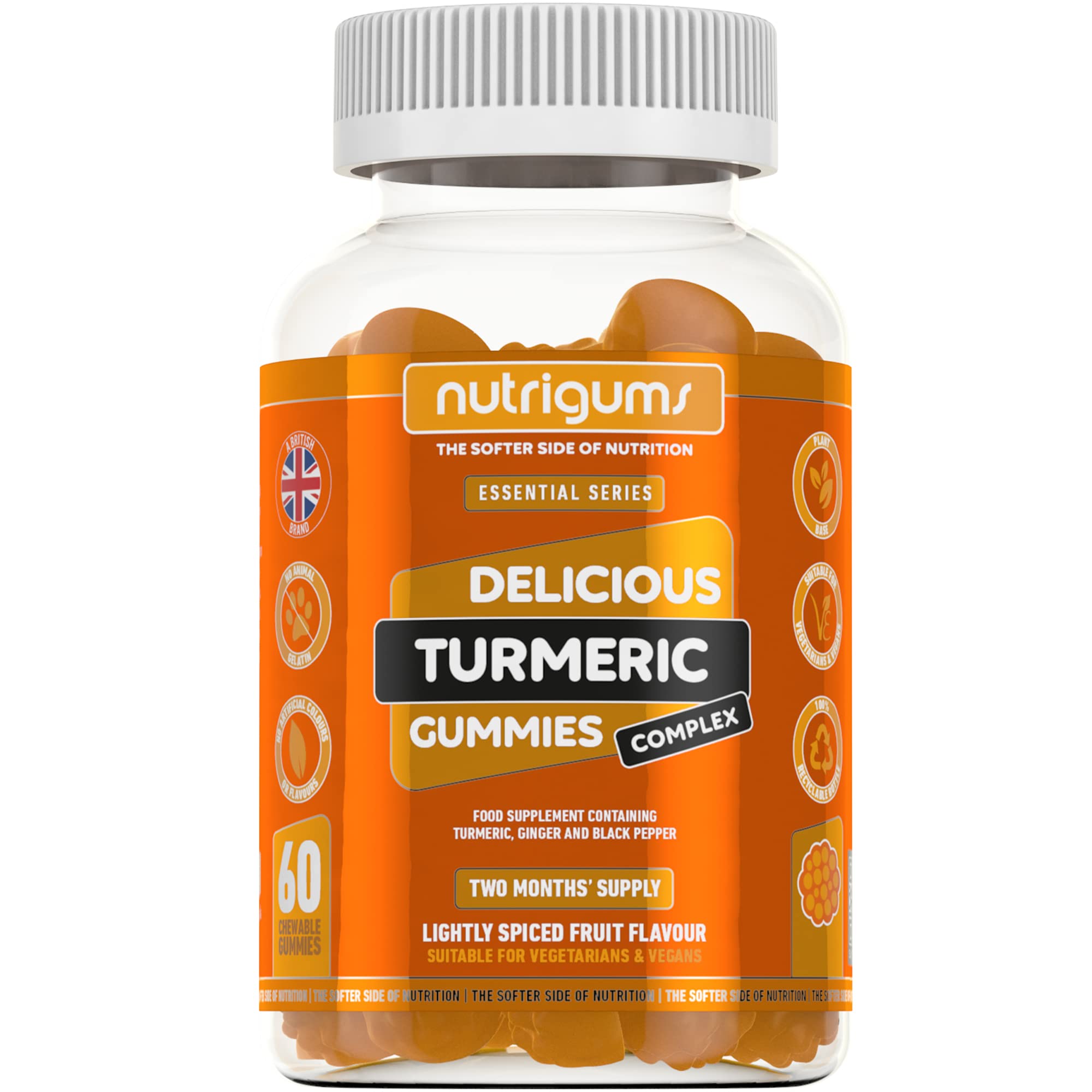 Buy GUMS® Turmeric Complex 60 Vegan Gummies. Light Spiced Fruit