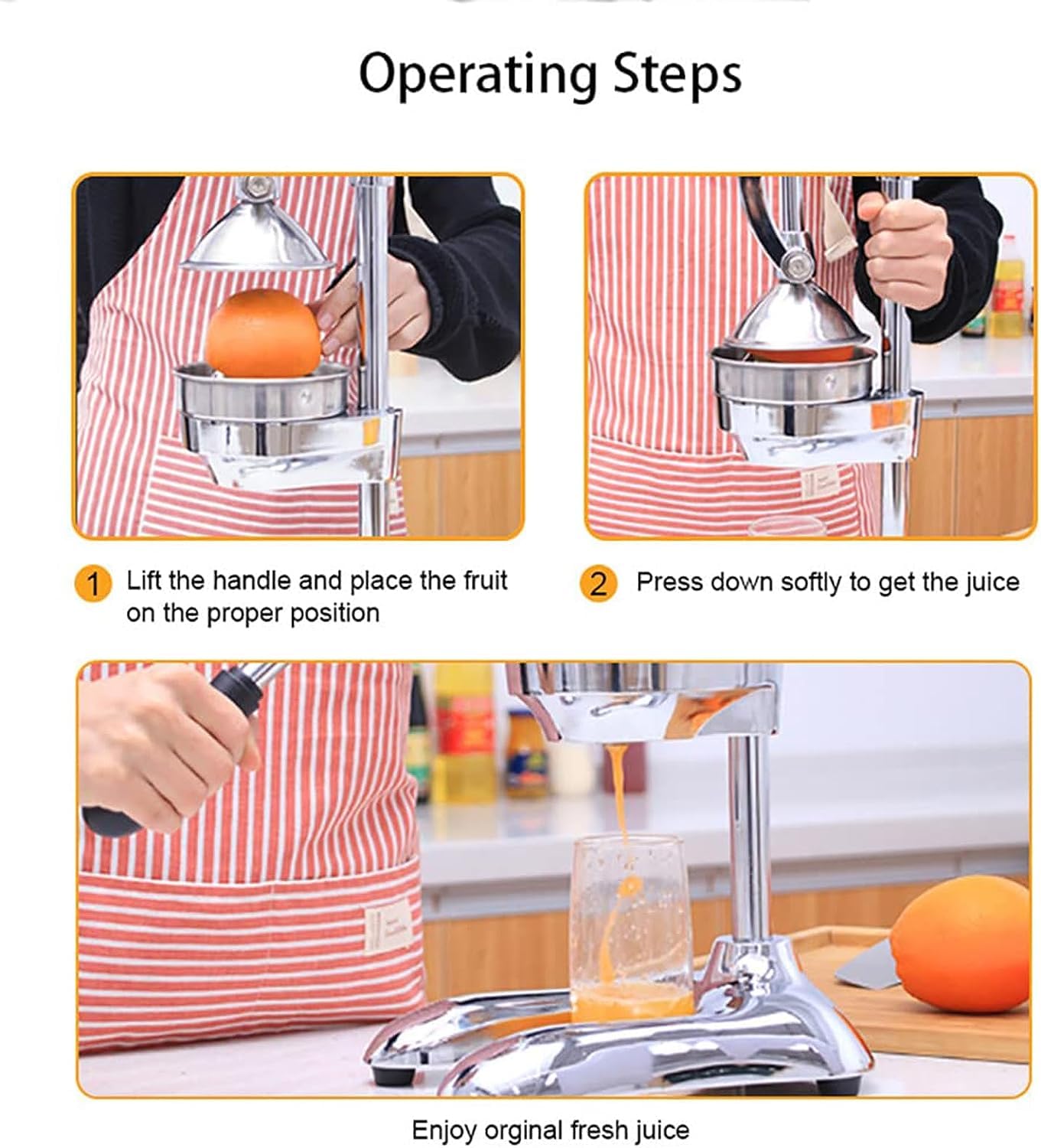 Spremiagrumi commerciale, spremiagrumi manuale, per limone, melograno fresco, staccabile, facile da pulire, resistente, di grado professionale, per casa, cucina, bar
