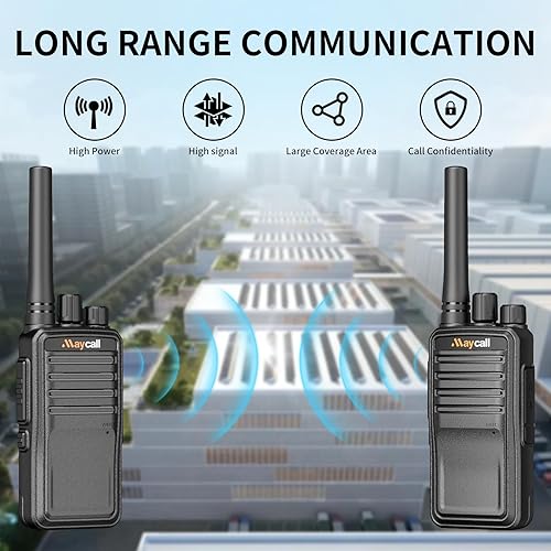 Miniatura 2 de Walkie Talkies MC-528 Paquete de 6 con auricular Radios bidireccionales Recargables 1200mAh Largo Alcance con 6 Vías Multi Unidad Cargador Un Clic