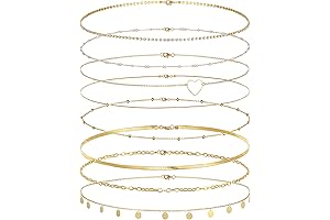 8Pcs Permanent Waist Belly Chain with Charm