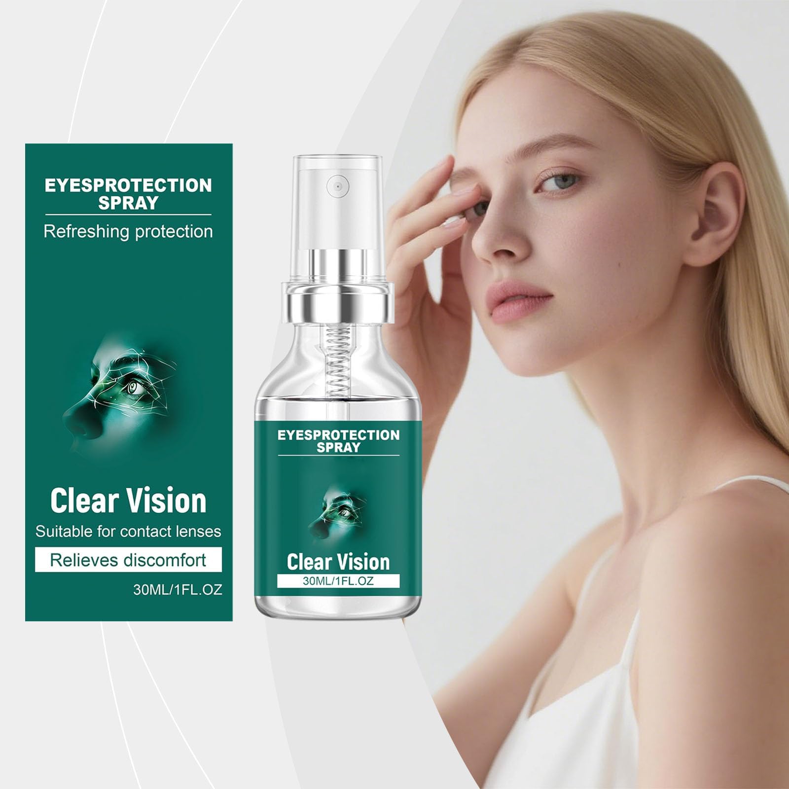 Spray Ocular con Luteína: Bruma Refrescante para el Cuidado de los Ojos con Luteína y Vitamina E. Cuidado Suave para la Vista Cansada; Alivia la Sequedad y la Irritación. Para Hombres y Mujeres.