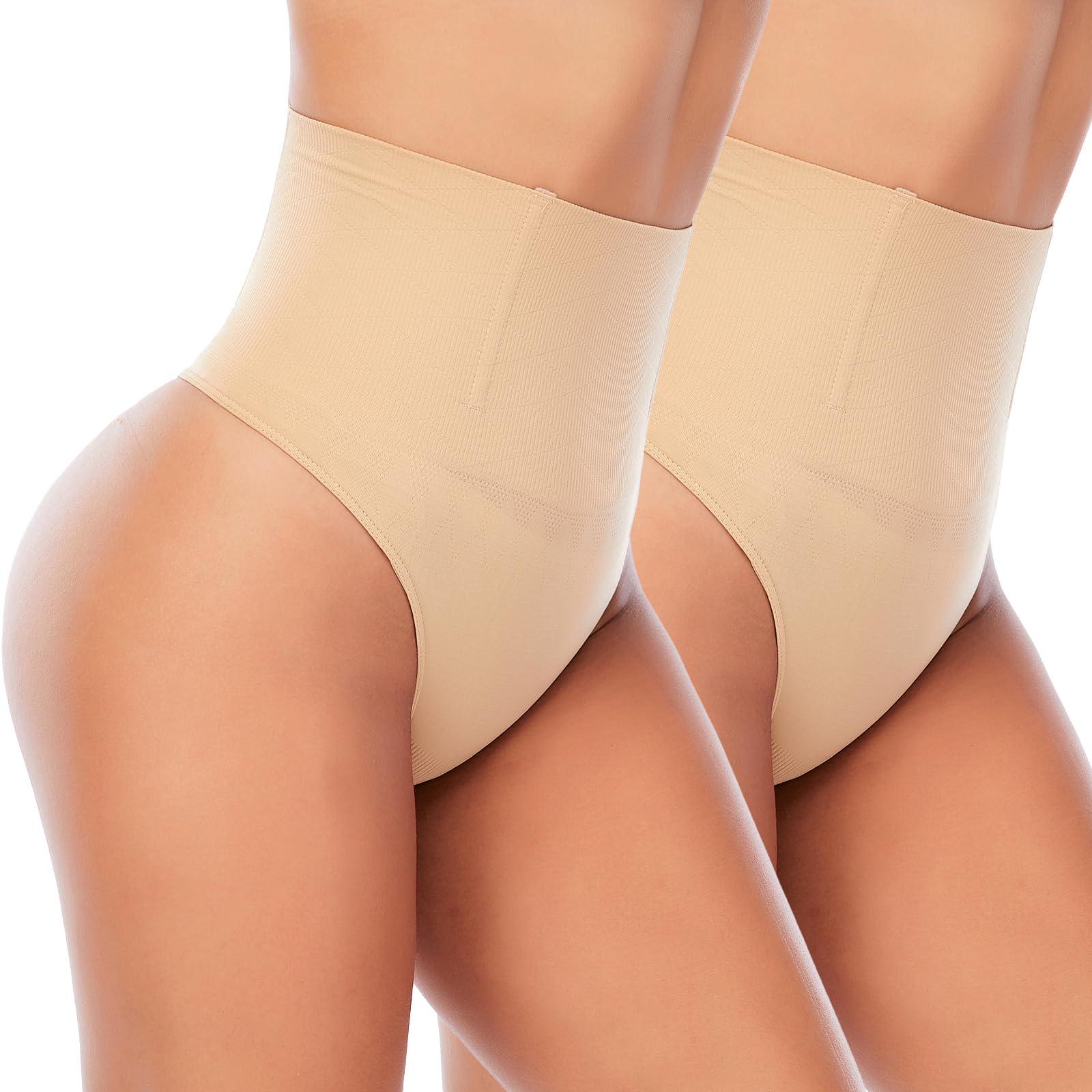Womens Thong Shapewear Mid to High Waisted Shaper Thong WN0017