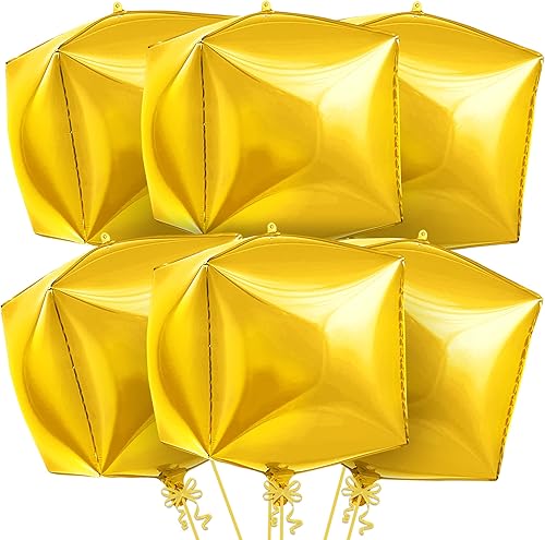 KatchOn Globos dorados de 22 pulgadas paquete de 6 unidades globos dorados de aluminio para despedida de soltera globos dorados de cumpleaños para