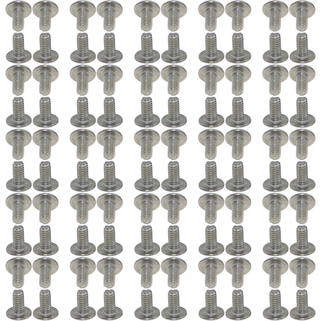 XunLiu 50pcs 304 Stainless Steel Flat Head Phillips Machine Screws M5 45mm