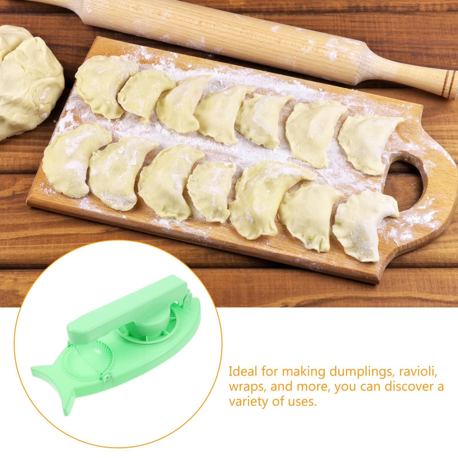 Mikinona Compact Dumpling Presser Tool Kitchen Dumpling Skin Press for Easy Homemade Dumplings Reusable and Convenient Dumpling Maker for Family Meals and Gatherings