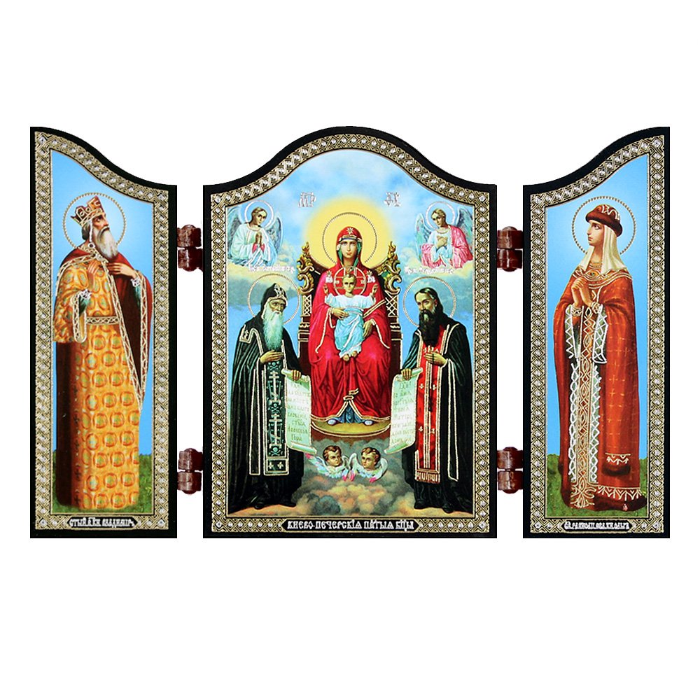 NKlaus 1420 Mother of God Kievo Pecherska Icon Kievo Pecherskaya Bozhiej Materi, 8L x 1W cm