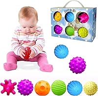 ROHSCE Baby Sensory Balls 6 Pack - Textured BPA-Free Montessori Toys for Toddlers 1-3 & Infants 6-12 Months