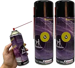 Kit 2 Silicones Spray 400ml Profissional Para Lubrificar Esteira Elétrica Paulista