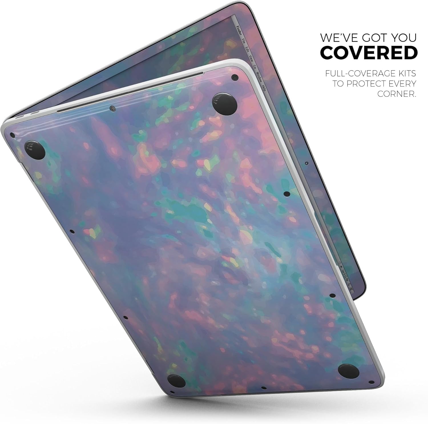 DesignSkinz - Compatible with MacBook Pro 15" w TB (A1707/A1990) - Skin Decal Protective Scratch Resistant Vinyl Wrap - Blurry Opal Gemstone