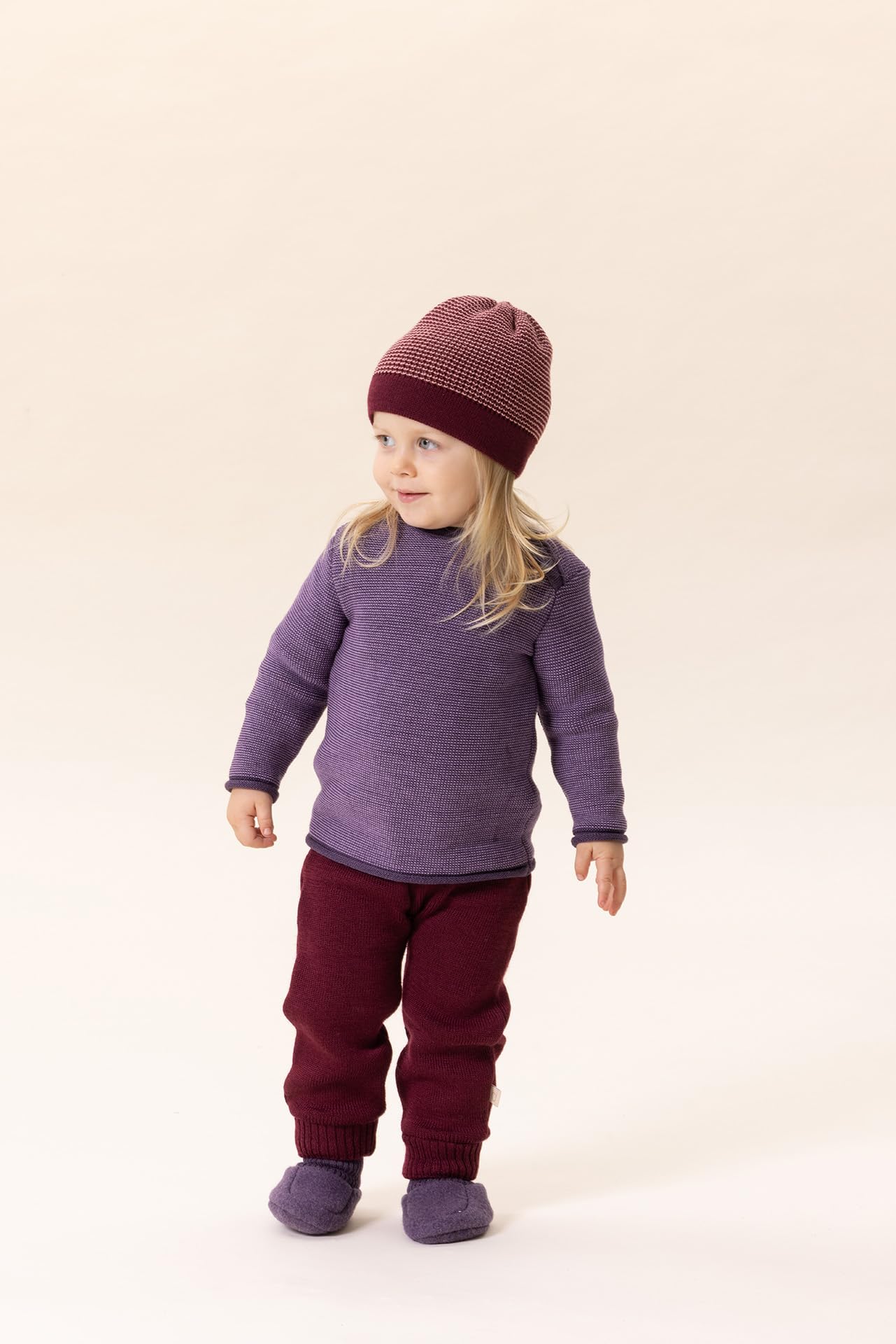 Disana Maglione melange, con chiusura a bottoni sul colletto, 100% lana merino biologica GOTS, IVN Best | Newborn Baby Baby Unisex | Made in Germany