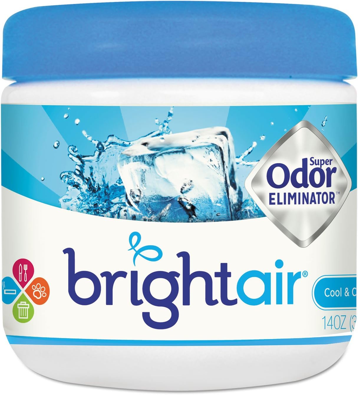 Super Odor Eliminator, Cool And Clean, Blue, 14 Oz Jar