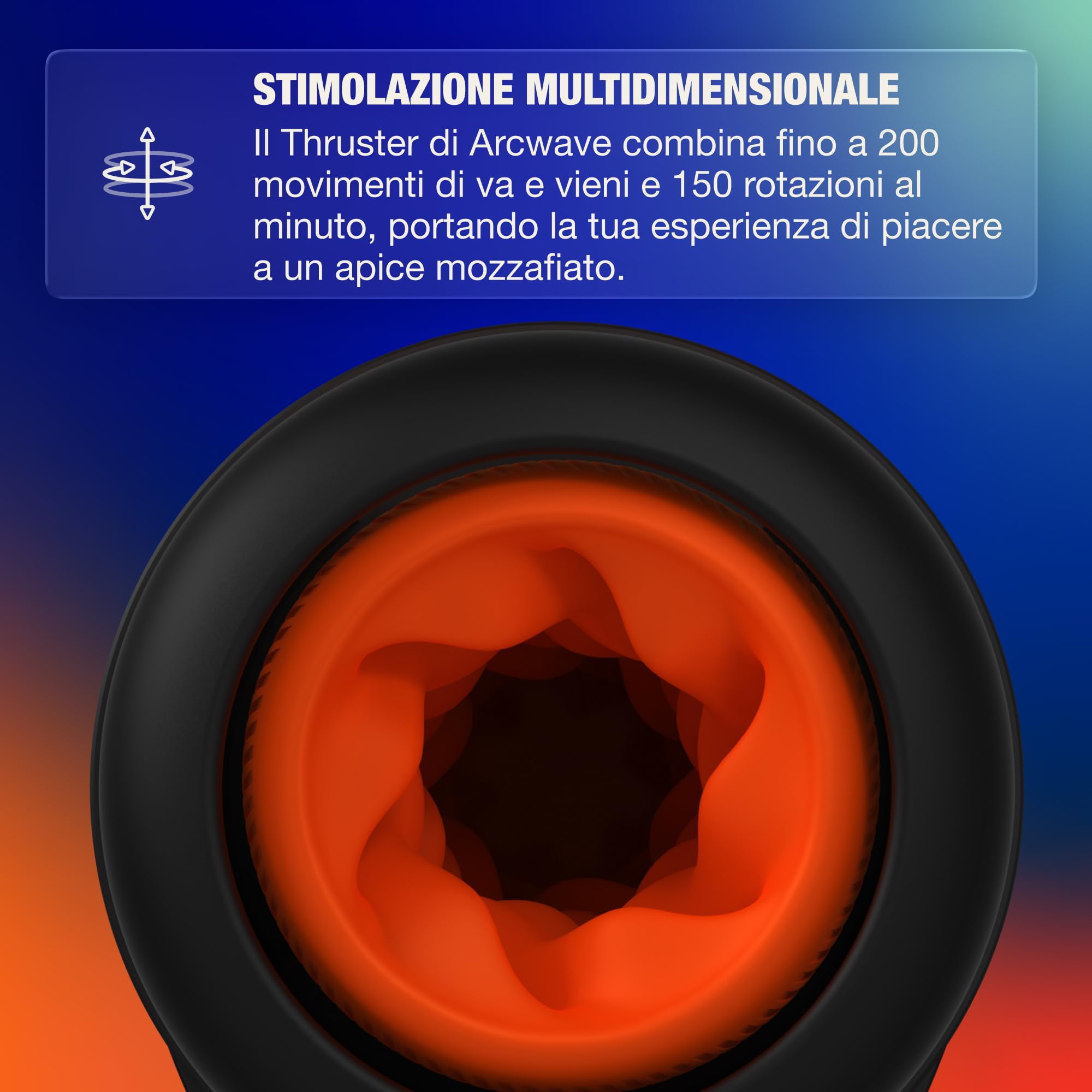 Arcwave Thruster Masturbatore Automatico e Rotante per Uomo | Rotazione 360° | 200 Movimenti | Sleeve per Pene | Pocket Pussy in Silicone | Sex Toy per Adulti | Stroker con App Sync | Ricaricabile