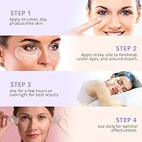 Vista 5 de AngelicMisto Parches de silicona reutilizables para arrugas debajo de los ojos, la cara y la frente