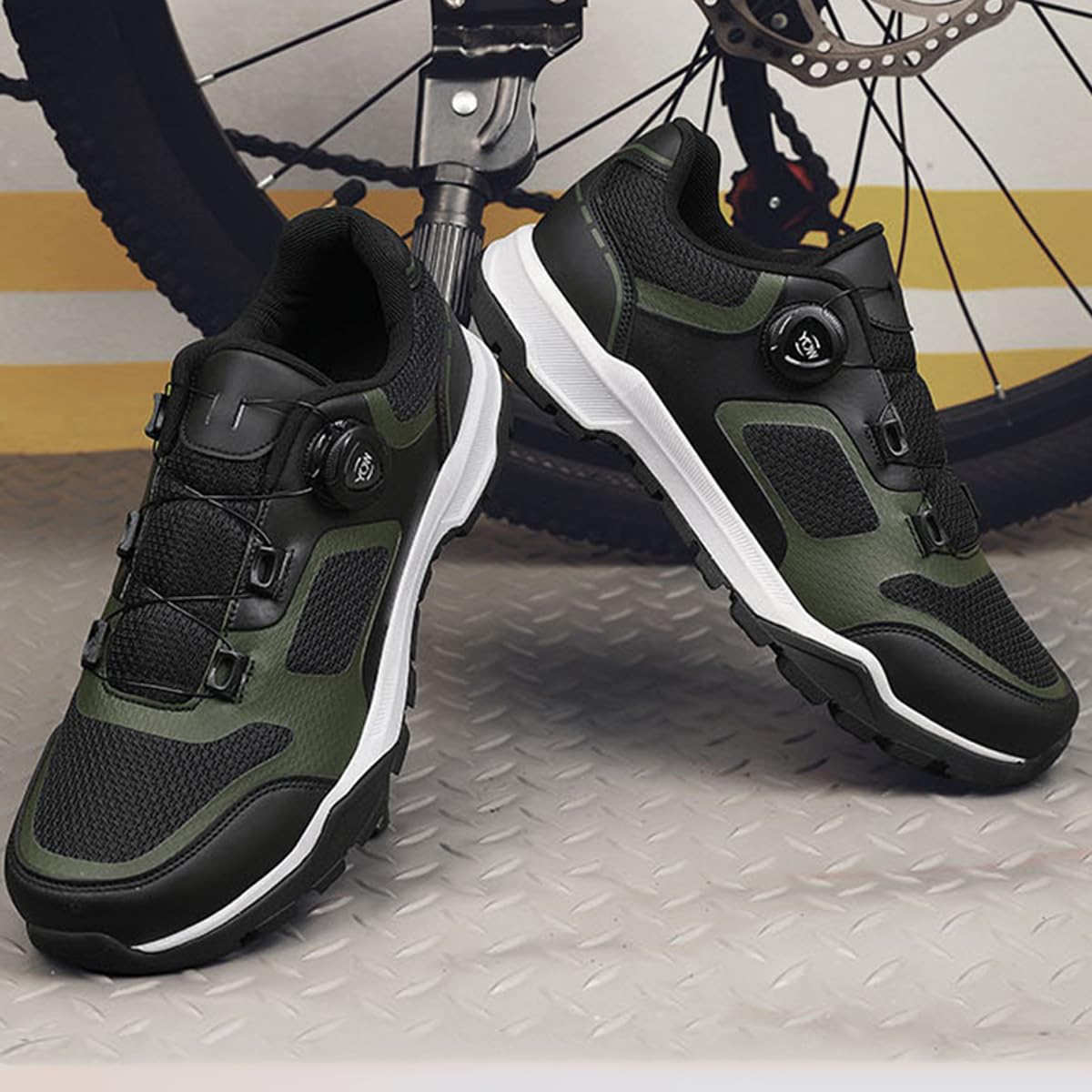 Zapatillas Ciclismo MTB Hombre Mujer, 38-46 EU Exteriores Zapatillas Bicicleta de Montaña Compatibles con Todos Los SPD para Deportes al Aire Libre