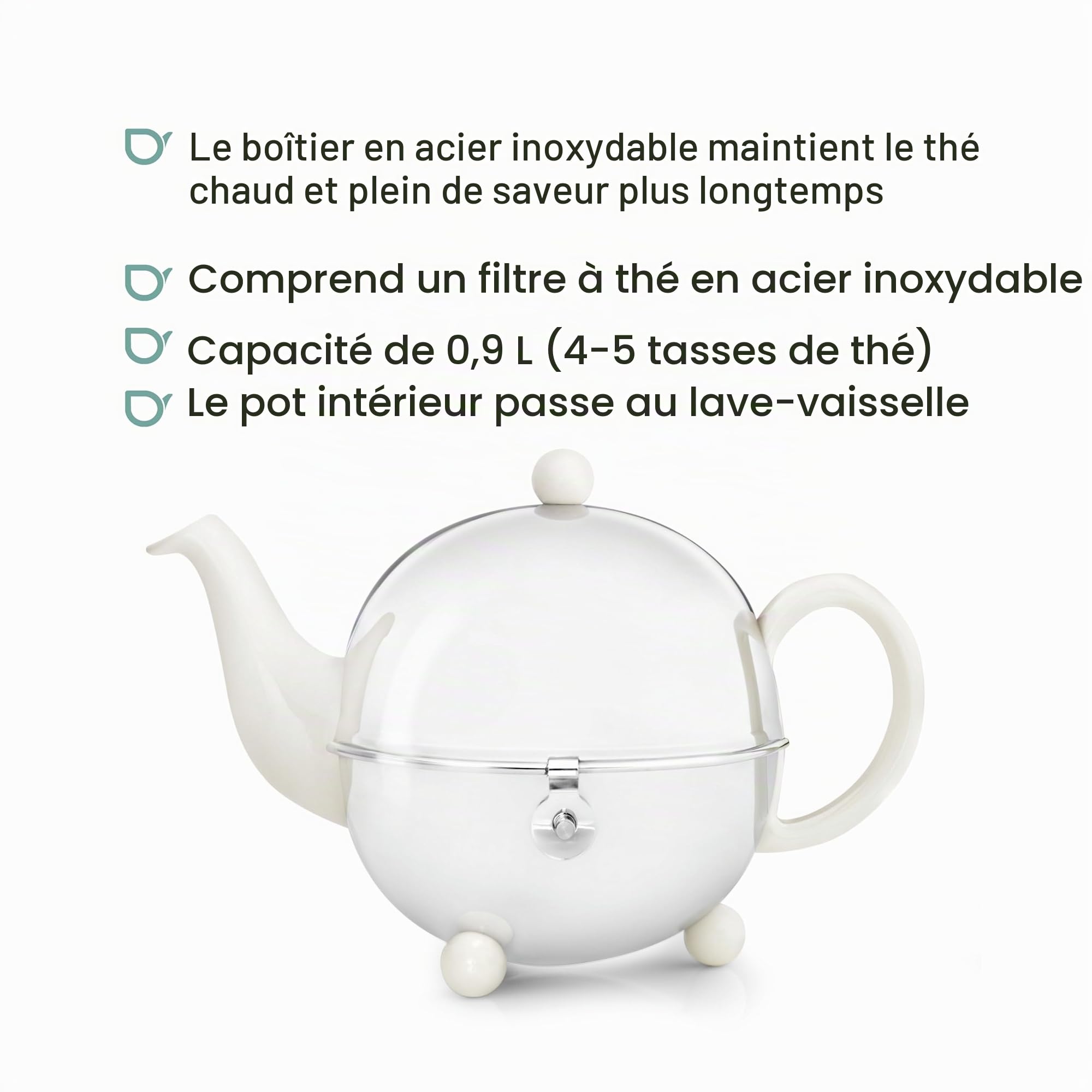 Bredemeijer - Théière Cosy - 0,9 litre - Blanc