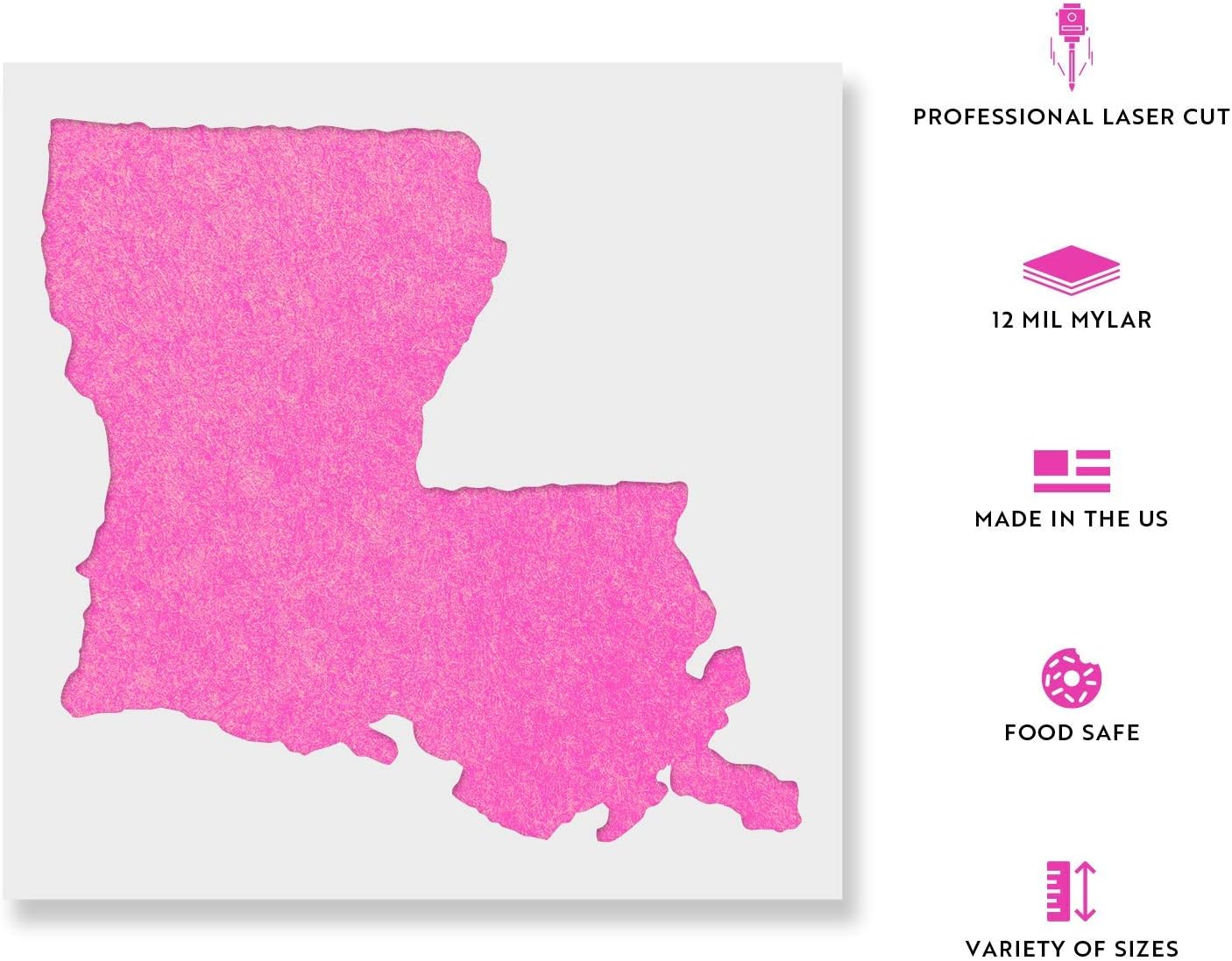 Louisiana State Stencil - Louisiana, Louisiana State, Stencil of Louisiana, State Stencil, Louisiana Stencil