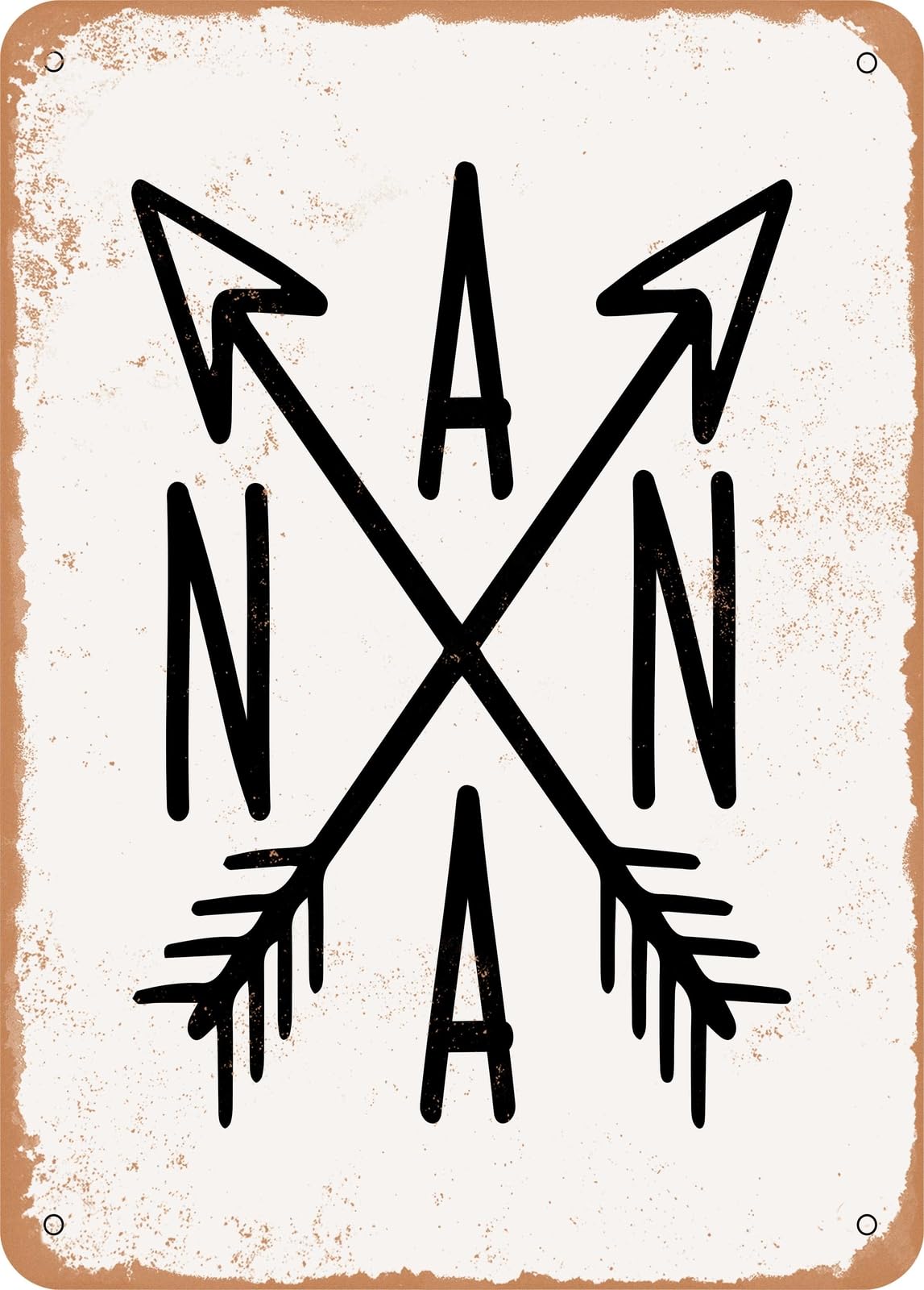 Metal Sign - Nana - 3 - Vintage Rusty Look home decor