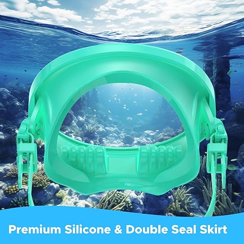 Miniatura 5 de Máscara de buceo, máscara ovalada de buceo para adultos, equipo de esnórquel, máscara de buceo libre, gafas para esnórquel, máscara de natación para