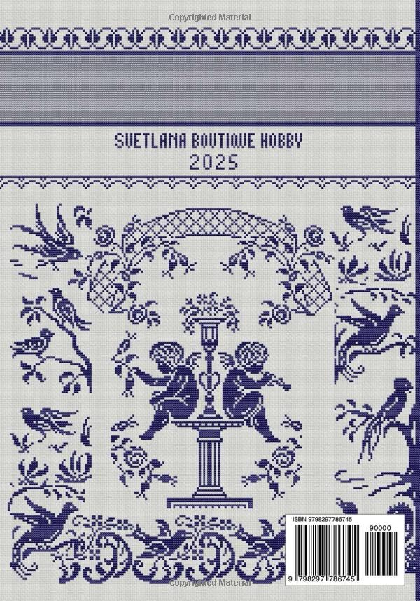 Vintage Designs Cross Stitch Patterns Monochrome Collection: for Needlework & Other Crafts (Monochrome Filet Crochet and Cross Stitch) - Image 2