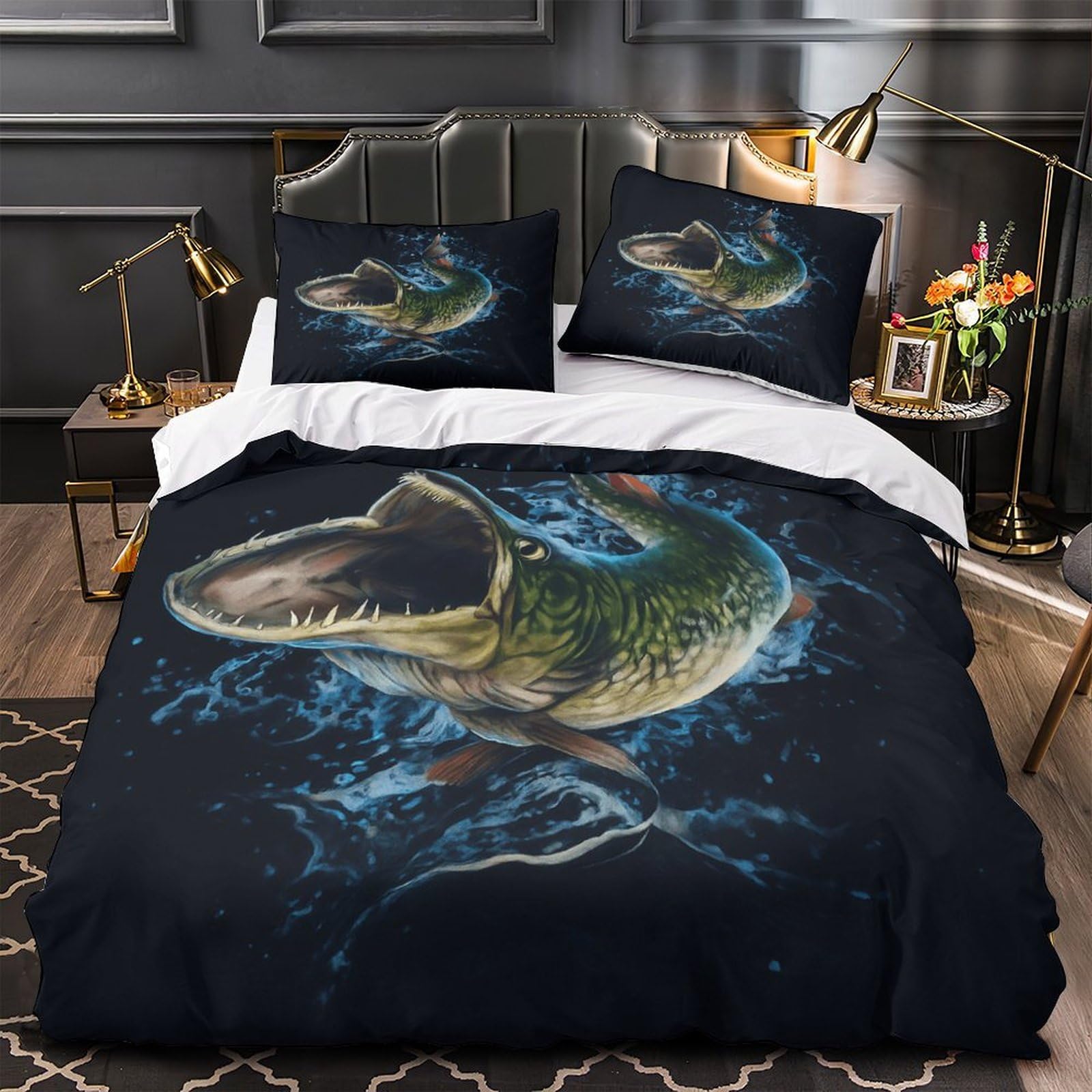 Housse de couette anti-acarien avec fermeture Éclair pour lit King 220x240