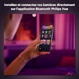 Philips Hue Perifo Kit Plafonnier avec 4 x suspension cylindrique - Noir, compatible Bluetooth, fonctionne avec Alexa, Google Assistant et Apple Homekit - 8