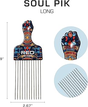 Amazon.com : Red by Kiss Soul Pik Afro Comb, Scalp-Safe Skin