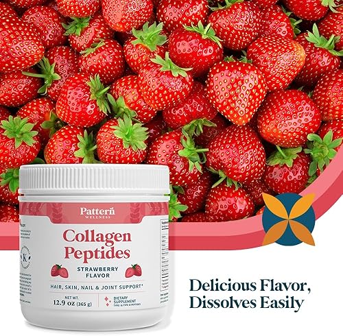 Miniatura 8 de Pattern Wellness Polvo de péptidos de colágeno (Tipos I y III) Salud del cabello, las uñas, la piel y las articulaciones Alimentado con pasto y
