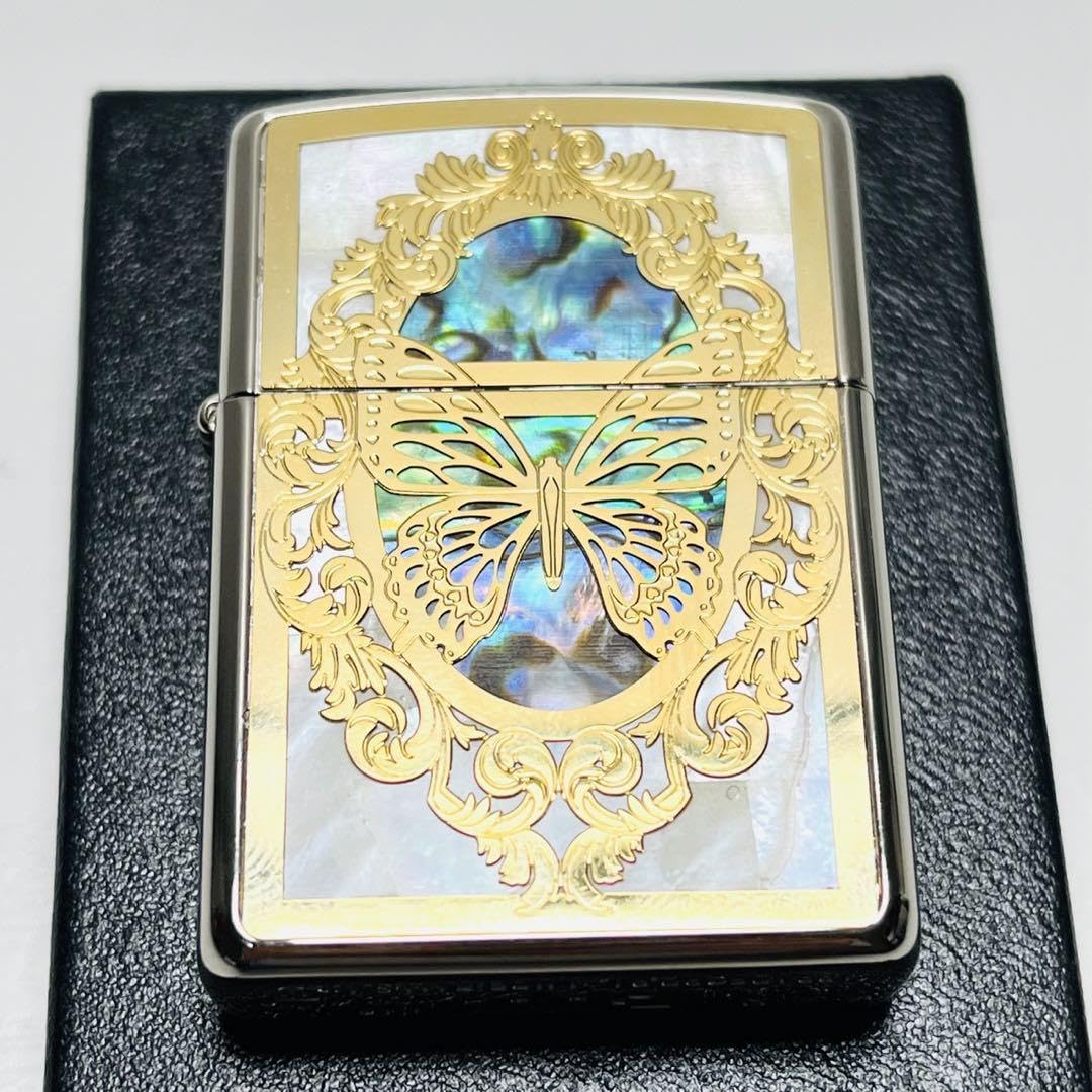 Amazon.co.jp: ZIPPO ライター アーマージッポ バタフライ 蝶 金銀