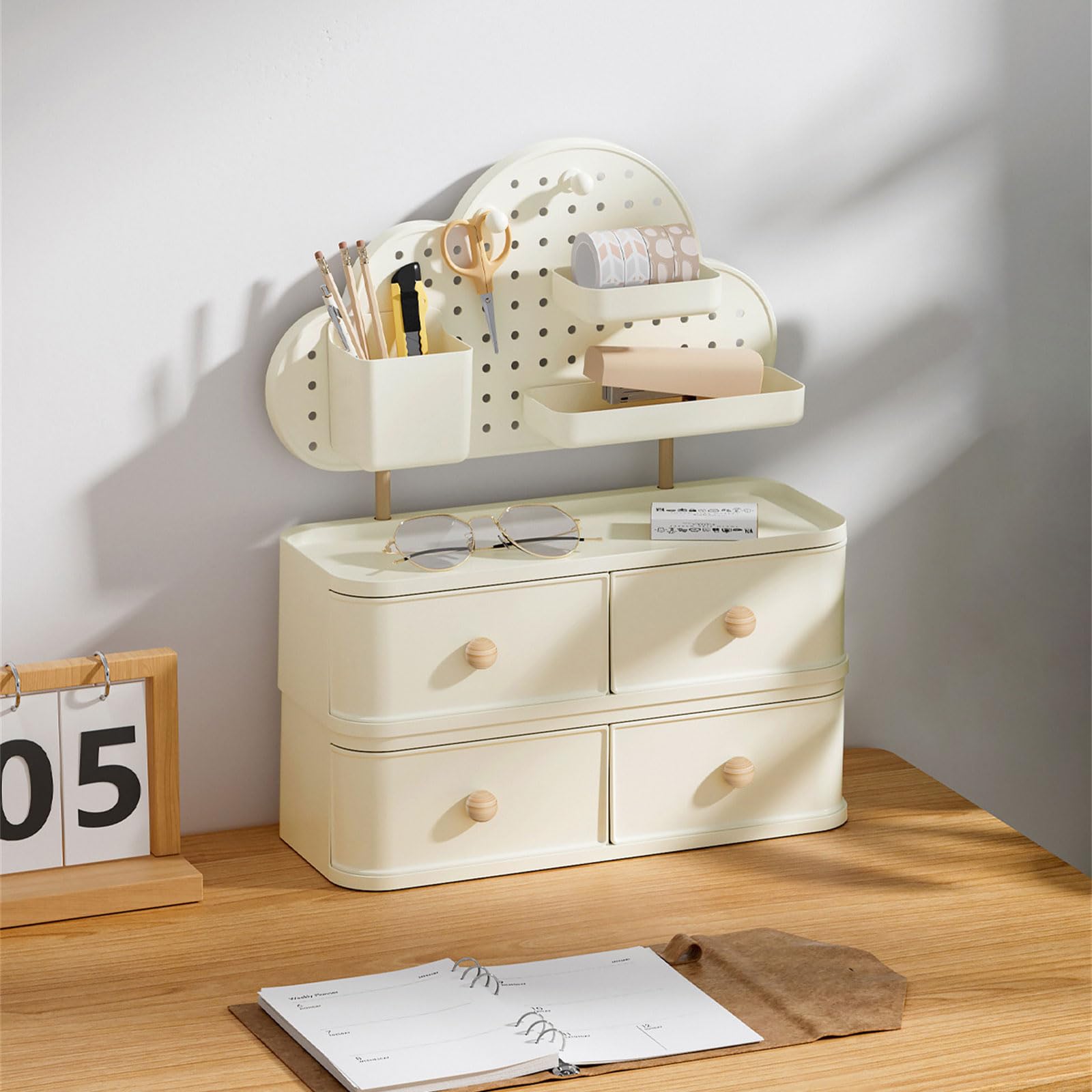 Cassetto Cloud Scatola portaoggetti da scrivania Disegni Scomparti Multistrato per Forniture Studio Libri Organizzazione cancelleria Organizzatori da scrivania per Studenti