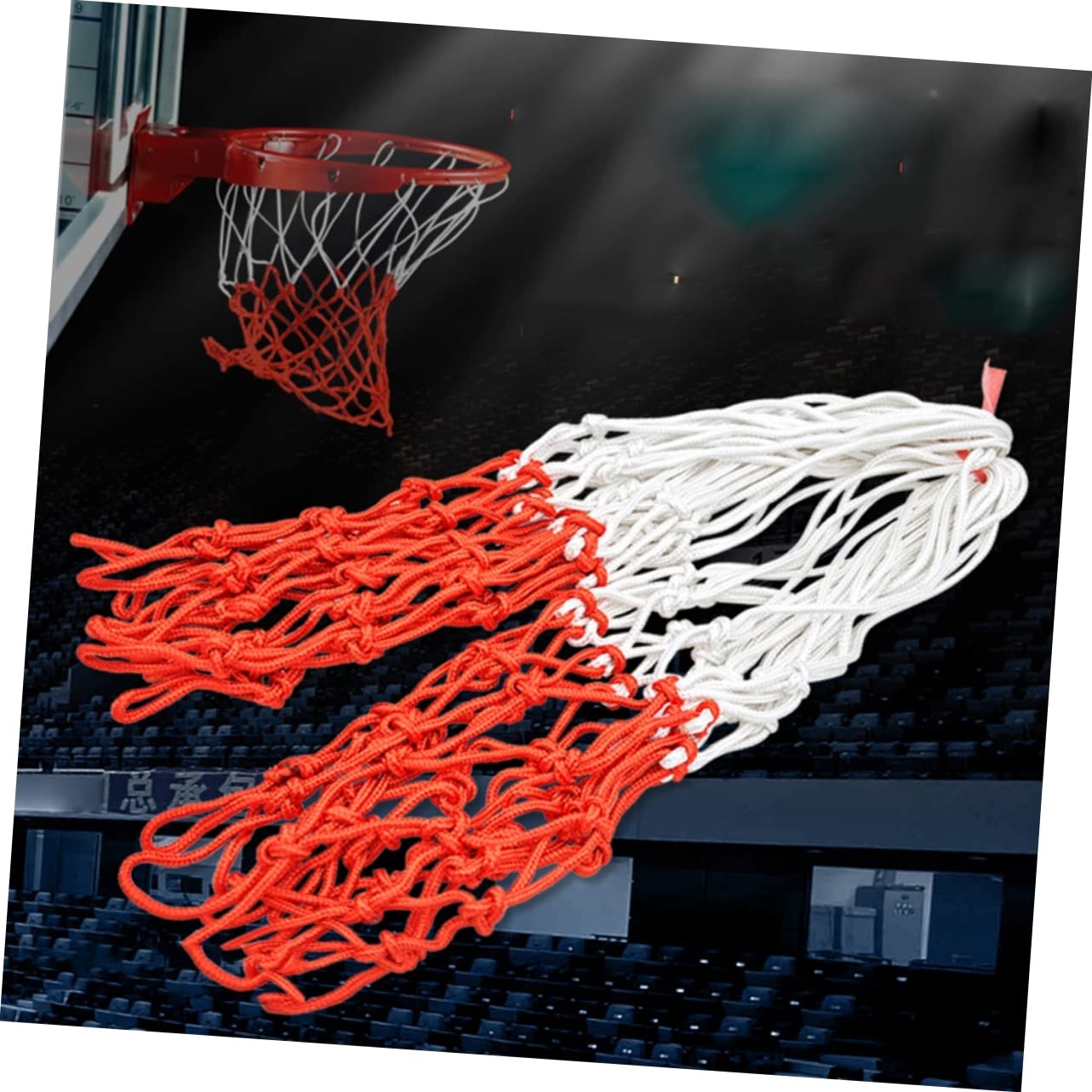 SUPVOX 12' Heavy Duty Basketball Net Replacement for Basketball Rim Outdoor/Indoor Durable Nylon