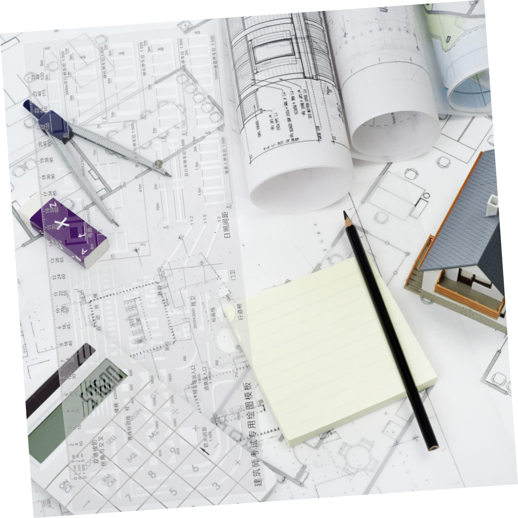 Gadpiparty 5 Pezzi Righello Geometrico per Strumento Tracciamento per e Progetti Design Adatto per Scuola Ufficio e Casa e Durabilità