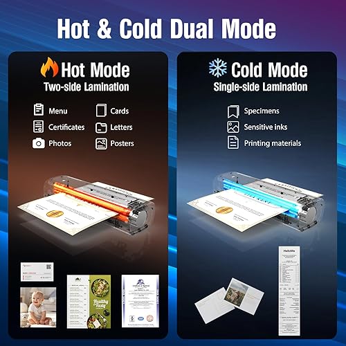 Miniatura 5 de Laminadora A3, máquina laminadora de calentamiento rápido de los años 60 con 52 hojas de laminación de 13 pulgadas, laminadora 9 en 1 con