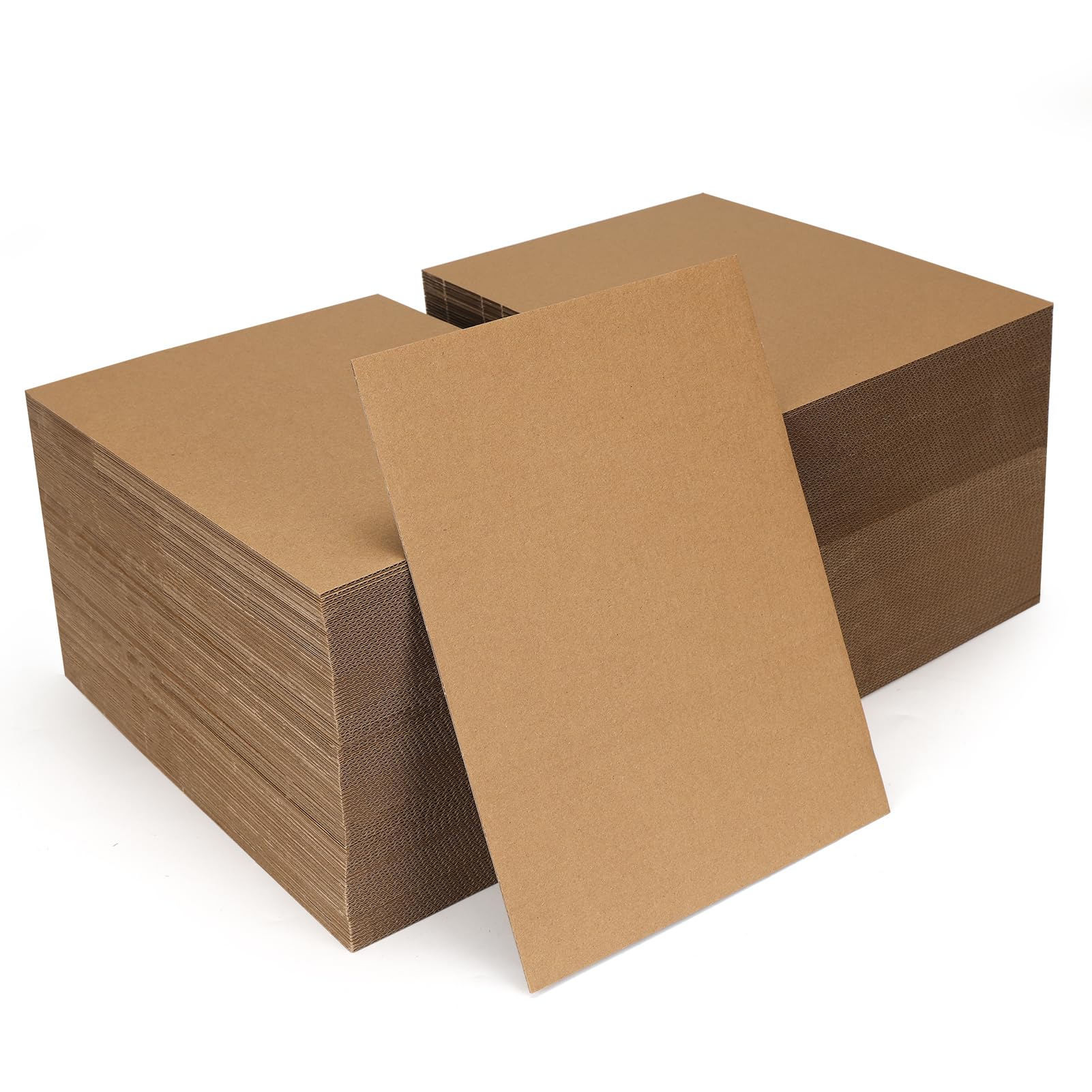 Calenzana 8.5x11 Browm Corrugated Cardboard Sheets, Flat Card Boards Inserts for Crafts, Packing, Shipping, Moving, Mailing, 200 Pack