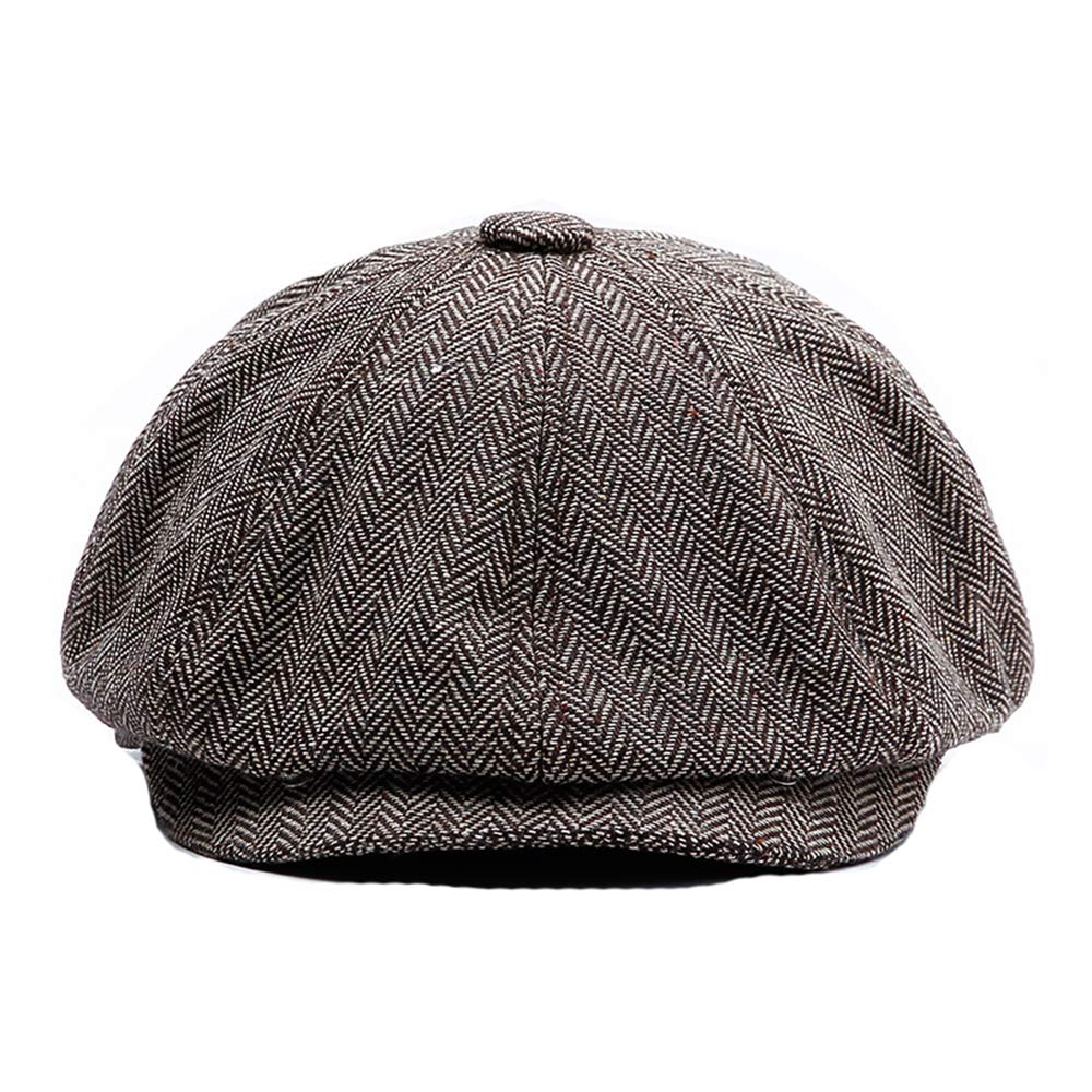 Casquette Plate Béret En Velours Côtelé Unisexe - Style Vintage Newsboy - Taille Réglable 55-60 Cm
