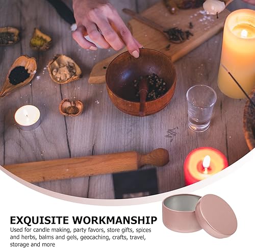 Miniatura 7 de Tarros de velas vacías para hacer velas a granel, paquete de 12 latas de velas de 1.7 fl oz con tapas para manualidades, almacenamiento de regalos